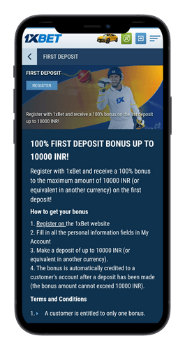1xBet App Welcome Bonus
