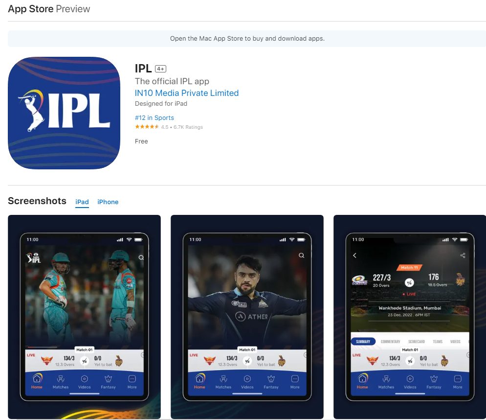Downloading and Using the IPL Live App