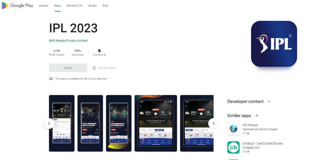 Downloading the IPL App