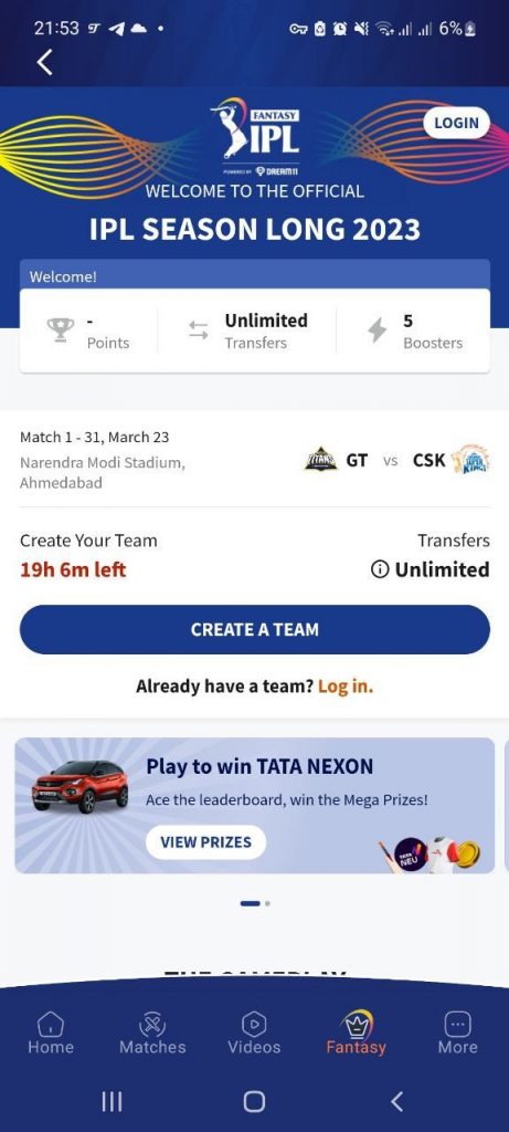 IPL app Schedule and Results